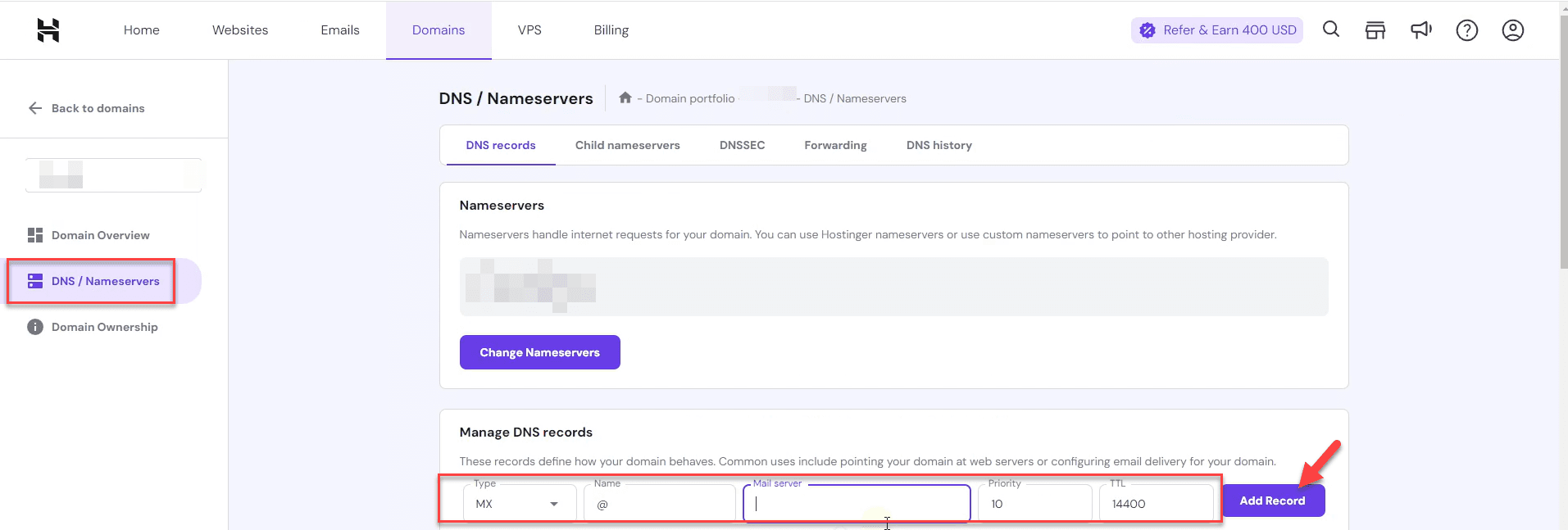 hostinger-dns-config